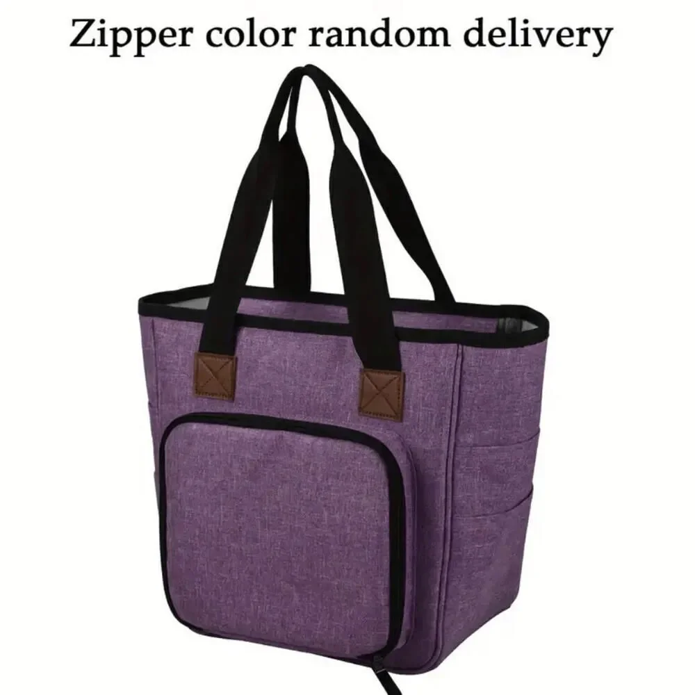 Knitting Bag Yarn Tote Organizer Womens Crochet Storage with Inner Dividers New